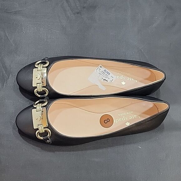 BRAND NEW PHOEBE FLAT IN BLACK LEATHER - Picture 8 of 14